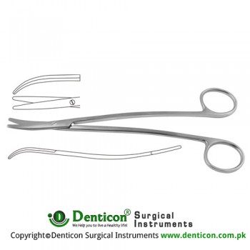 Metzenbaum-Fino Delicate Dissecting Scissor Curved - S Shaped Stainless Steel, 18 cm - 7"